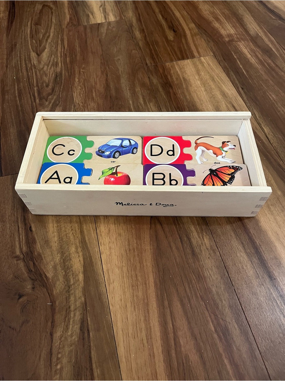 Melissa & Doug Self-Correcting Alphabet Wooden Puzzles with Storage Box